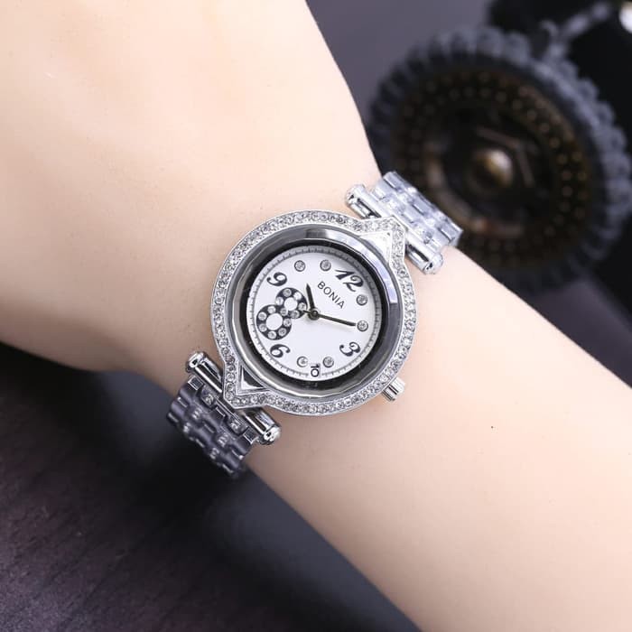 jam tangan BONIA WANITA DIAL 8 BESAR RANTAI DROPSHIP
