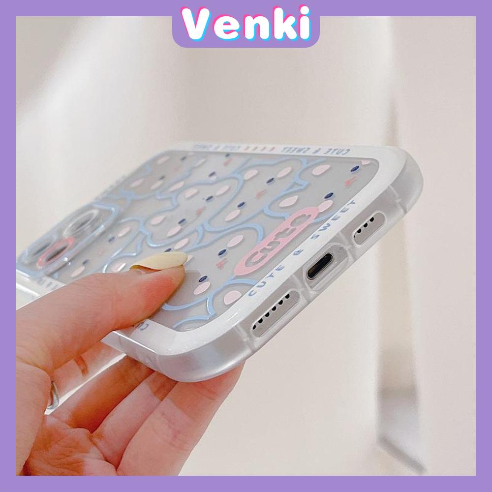 iPhone Case Silicone Soft Case Clear Case Airbag Shockproof Protection Camera Frosted Cartoon Rabbit Cute Compatible For iPhone 11 Pro Max 13 Pro Max 12 Pro Max 7Plus xr XS Max