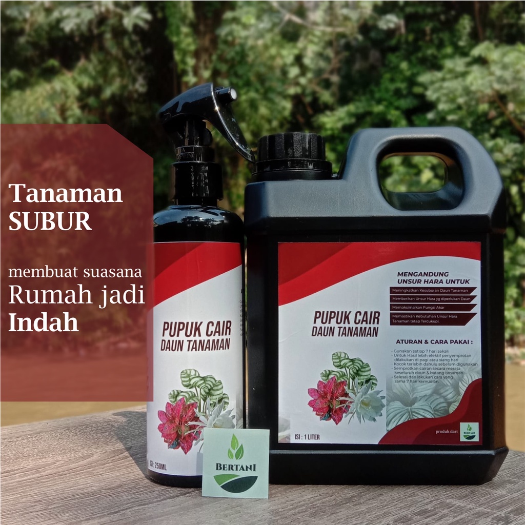 PUPUK TANAMAN HIAS SEMUA JENIS TANAMAN  | Pupuk Terbuat Dari Campuran Daun-Daun Hijau yang Cocok Untuk Semua Jenis Tanaman (PAKET HEMAT 1 LITER+250ML)