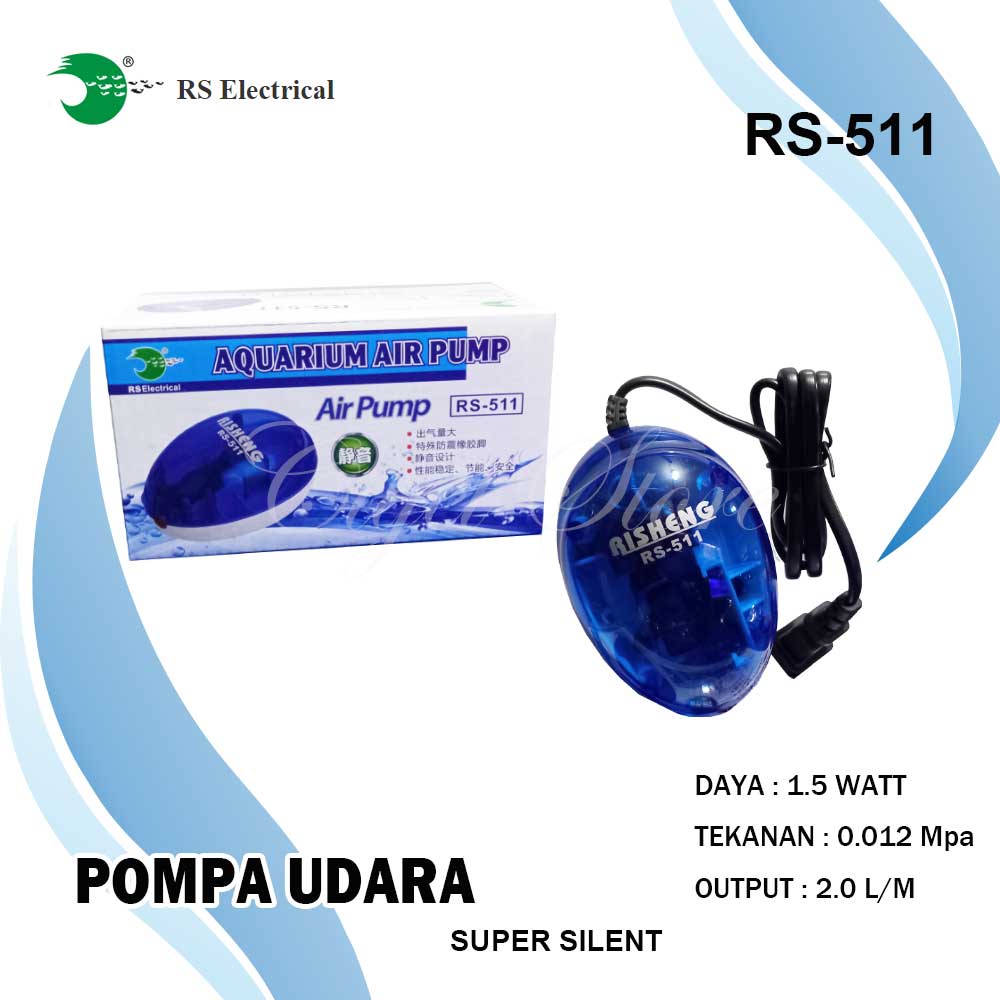Risheng Pompa Udara Aquarium Aerator anti berisik