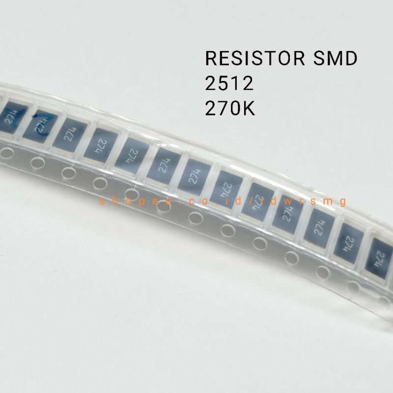 20pcs Resistor 2512 SMD 270K R 270 Kilo ohm code 274 Chip Resistor accuracy 5% 1W SMD2512