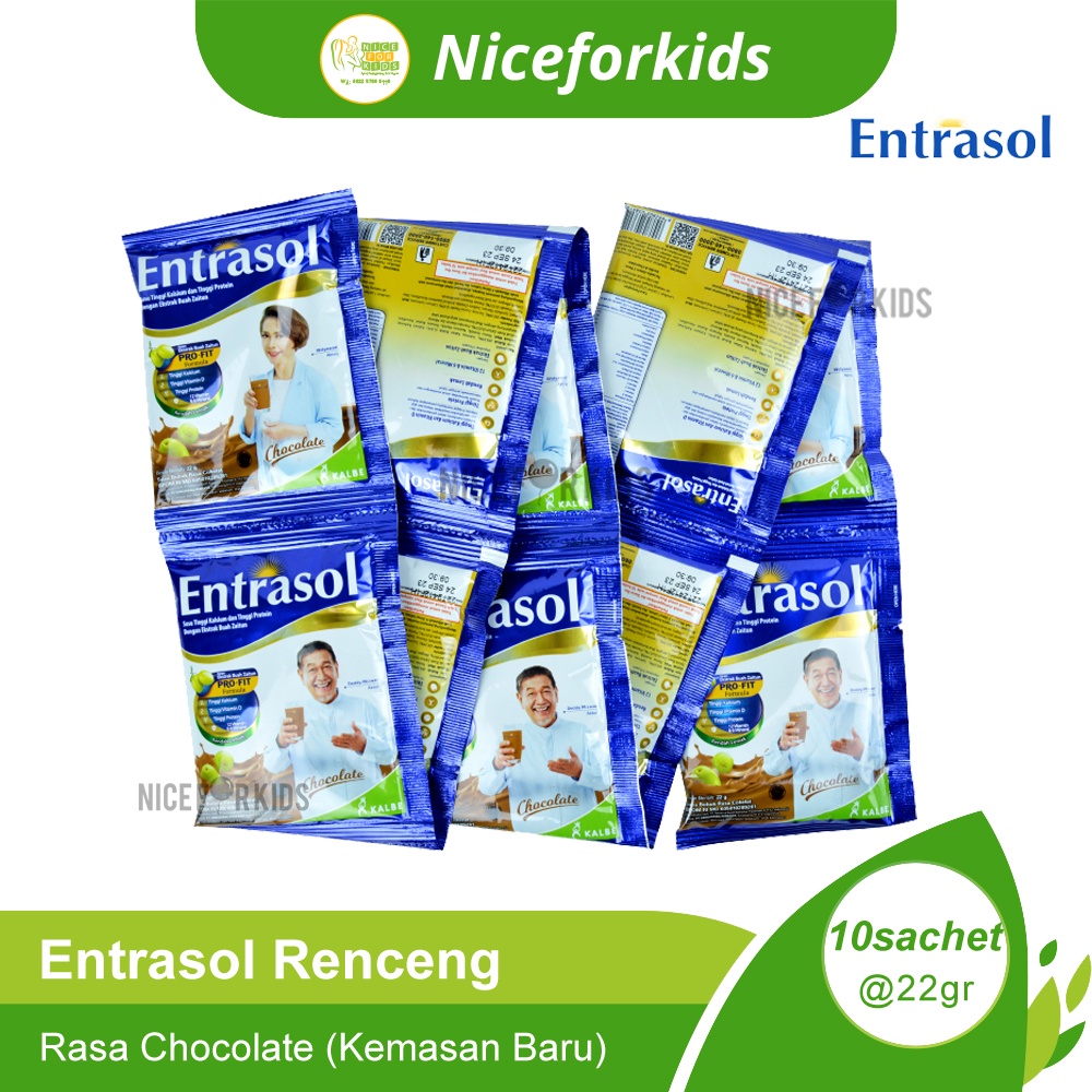 Entrasol Renceng isi 10 Sachet / Susu Bubuk Tinggi Kalsium Membantu Memelihara Kepadatan Tulang