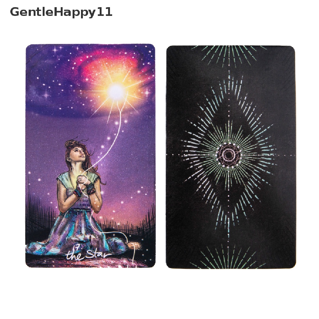 Gentlehappy 78pcs Kartu Tarot Light Seer 's Untuk Pesta / Liburan