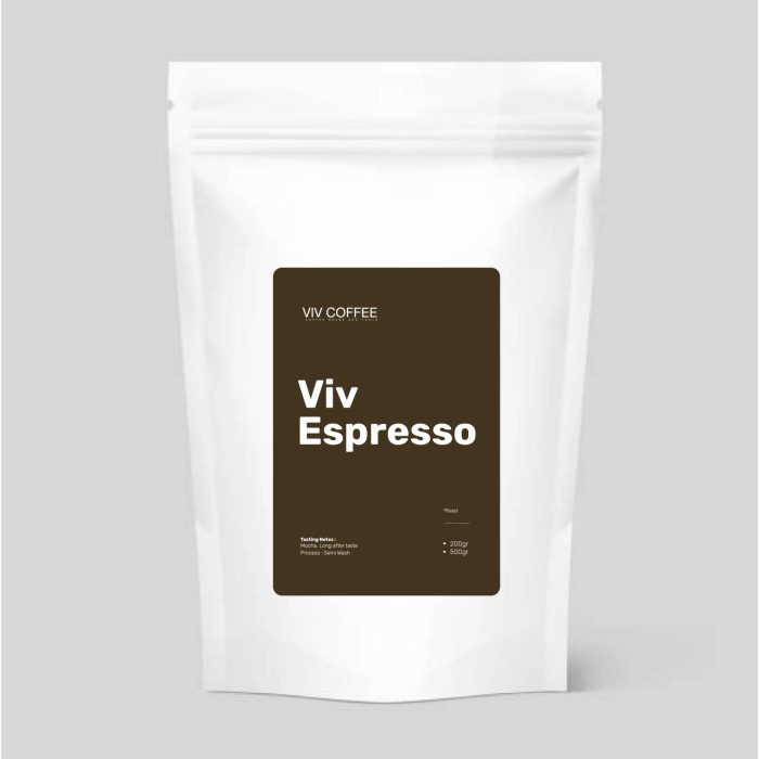 

Kopi Arabika Espresso Blend 200gr - Viv Espresso - Bubuk Halus