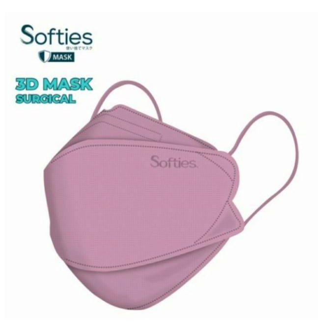 SOFTIES MASK 3D 1 BOX ISI 20 MASKER SOFTIES 3D