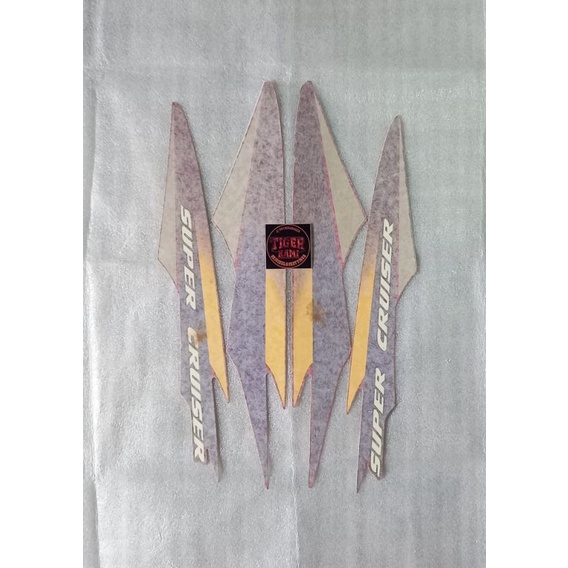 Striping stripping sticker stiker polet tiger lawas tilas ori merah 1999