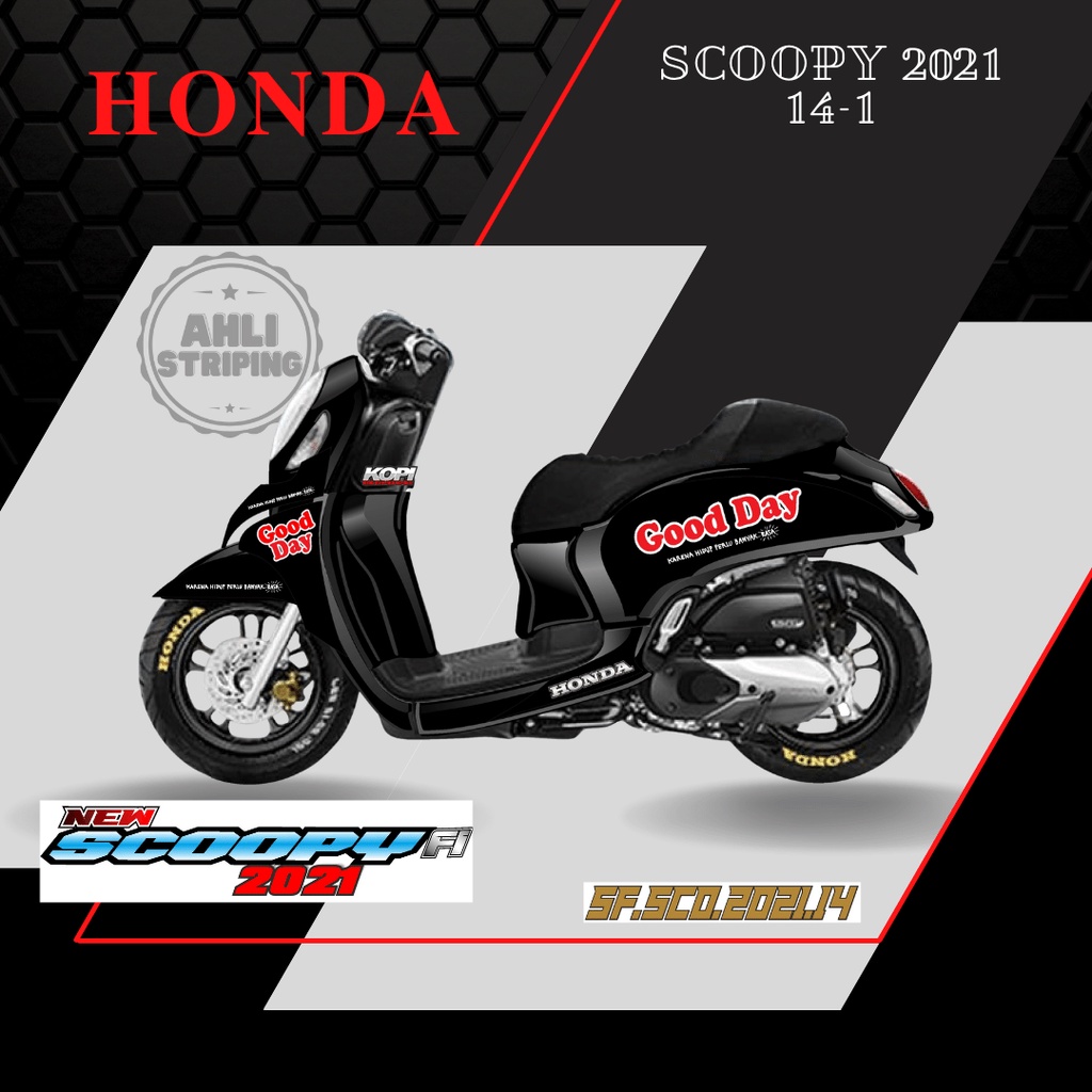 SCOOPY STICKER STRIPING SCOOPY 2021 - STIKER STRIPING LIST MOTOR HONDA SCOOPY 2021 VARIASI HOLOGRAM 