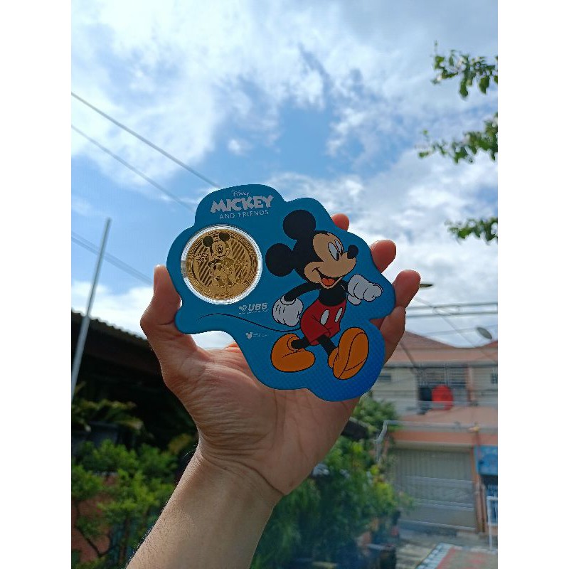 Logam Mulia 24 K UBS Thin Gold Mickey 0.2 Gram