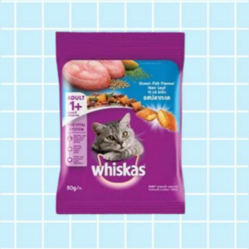 WHISKAS dry cat food sachet 50gr