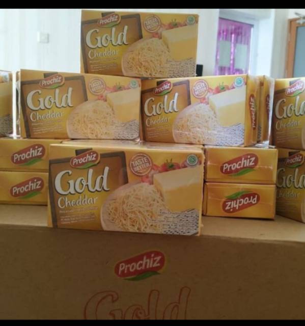 Cheese Keju Prochiz Gold Cheddar 170GR processed Cheddar Cheese