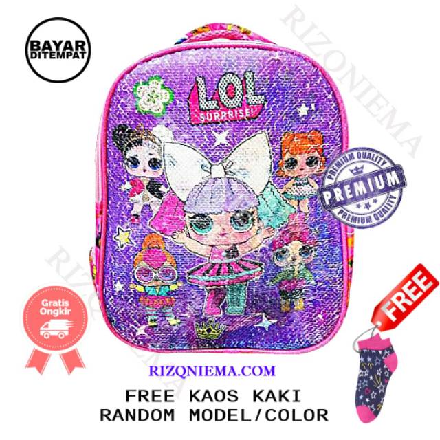 Tas Usap Lol ,Tas sequin lol , Tas Berubah Gambar PREMIUM BERKULITAS