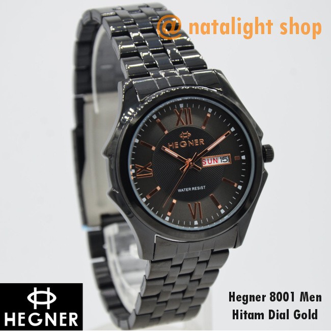 Jam Tangan Pria Hegner Original 8001 Rantai Simple Elegan Mewah