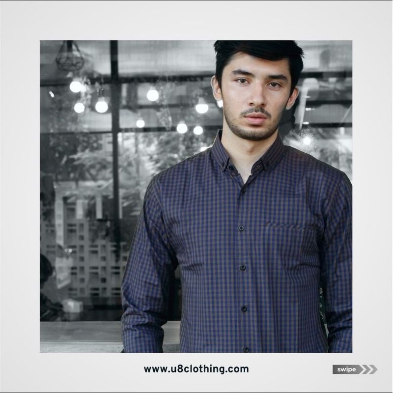 U8 – Kemeja Pria Lengan Panjang Bahan Katun Size Besar