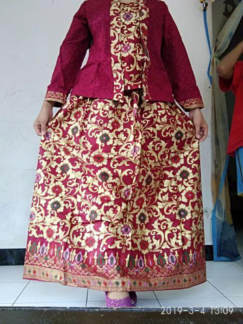 Batik Couple Kanaya Etnic Seroja Klok Kekinian Murah Wanita Tanah Abang Pakaian Kerja Setelan Batik