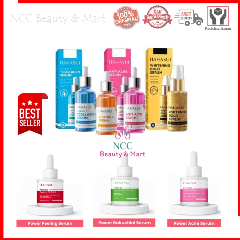 * NCC * Hanasui Serum Wajah Gold Whitening Anti Acne Bakuchiol Peeling
Bright - Netto 20 ml