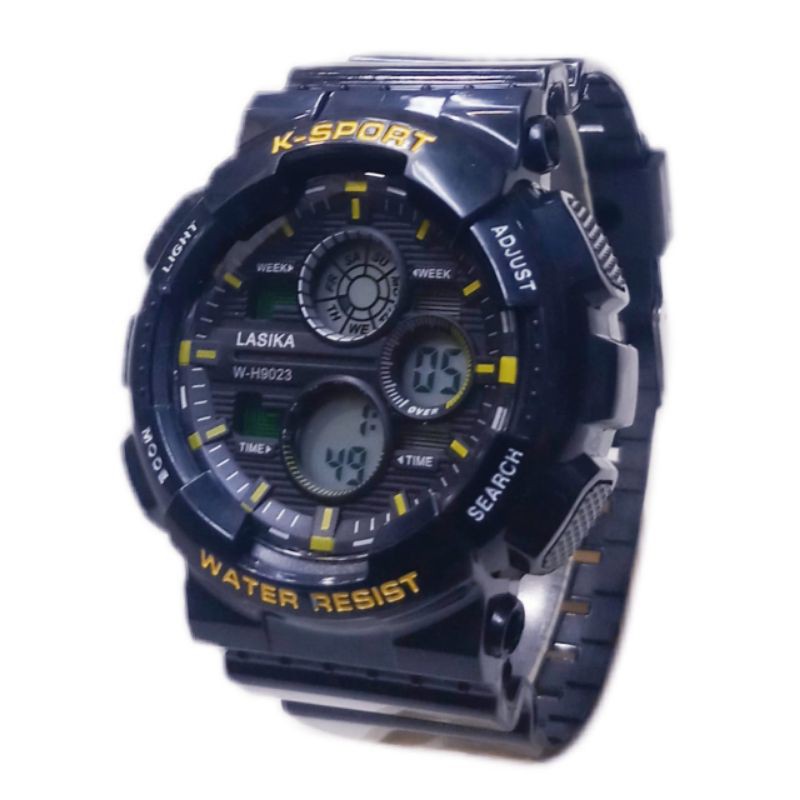 (Terima Cod)Jam Tangan Pria Lasika W-H 9019Q&amp;Q Digital Sport Water resisst