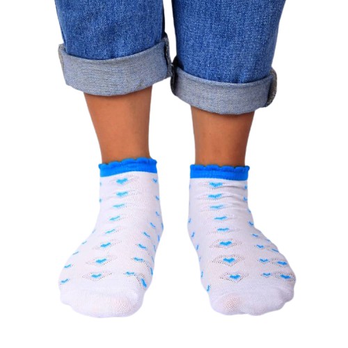 Kaos Kaki Soka Blue Lacy | Kaos Kaki Anak dan Dewasa Pendek Semata Kaki/Anklesock