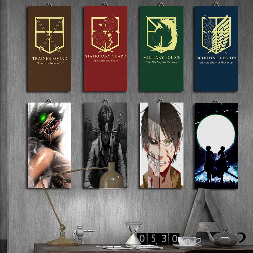 Hiasan dinding ANIME ATACK ON TITAN / dekorasi dinding / dekorasi kamar / poster dinding/ walldecor