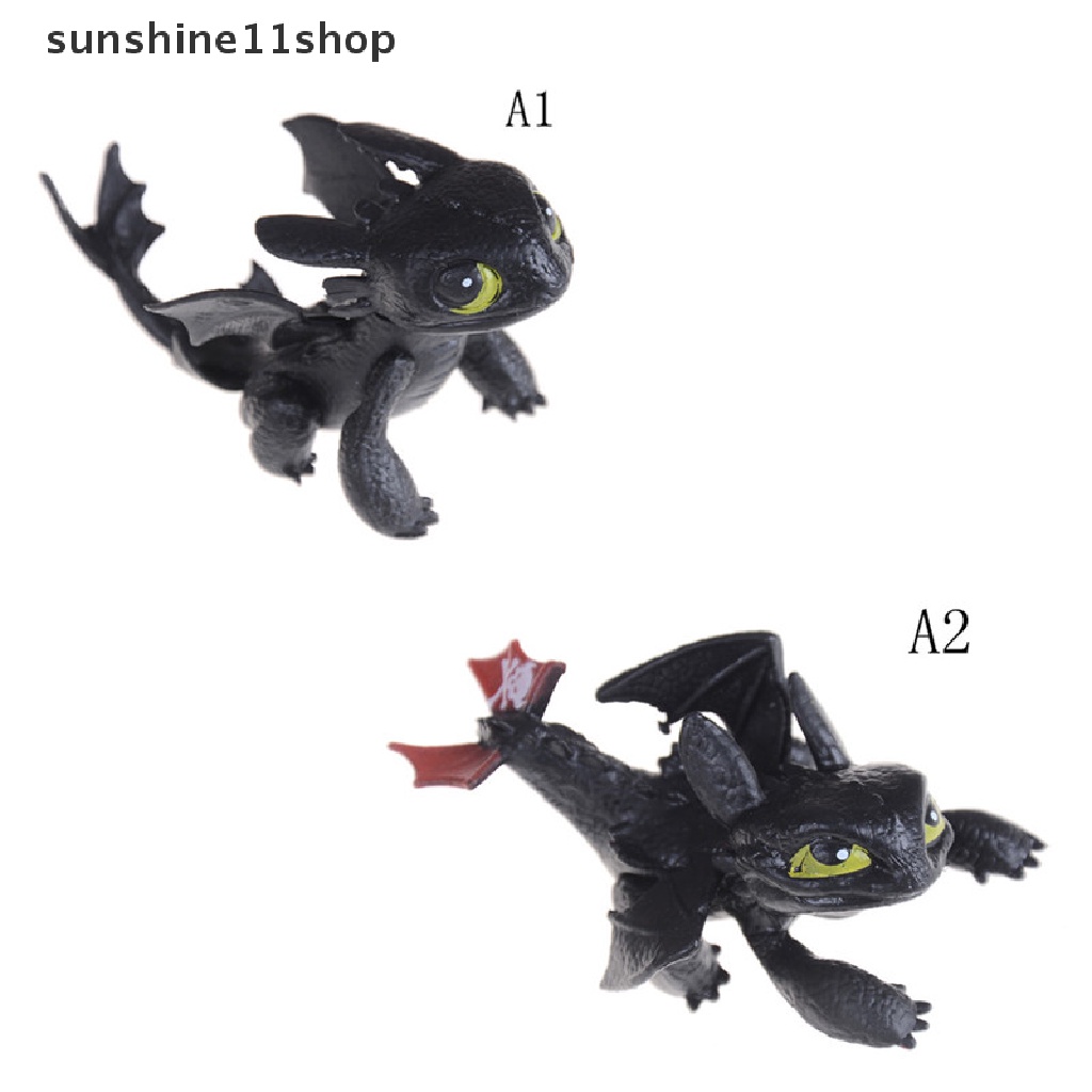 (SHO) Mainan Action Figure Toothless Night Fury Dragon Bahan PVC Untuk Anak