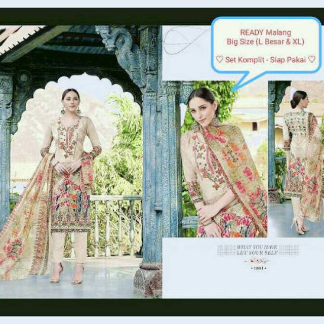 Readystock Baju India Big Size Dress India Kurti Salwar Ori Impor Branded