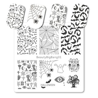 Beautybigbang Plat Template  Stempel Kuku Motif Bunga 