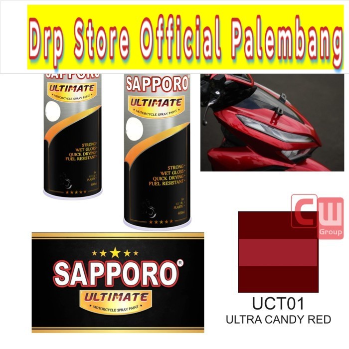 SAPPORO ULTIMATE UCT01 ULTRA CANDY RED - CAT SEMPROT SAPORO