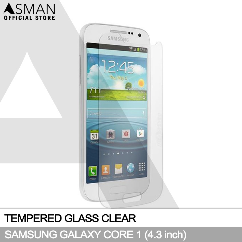 Tempered Glass Samsung Galaxy Core 1 (4.3&quot;) | Anti Gores Pelindung Layar Kaca - Bening