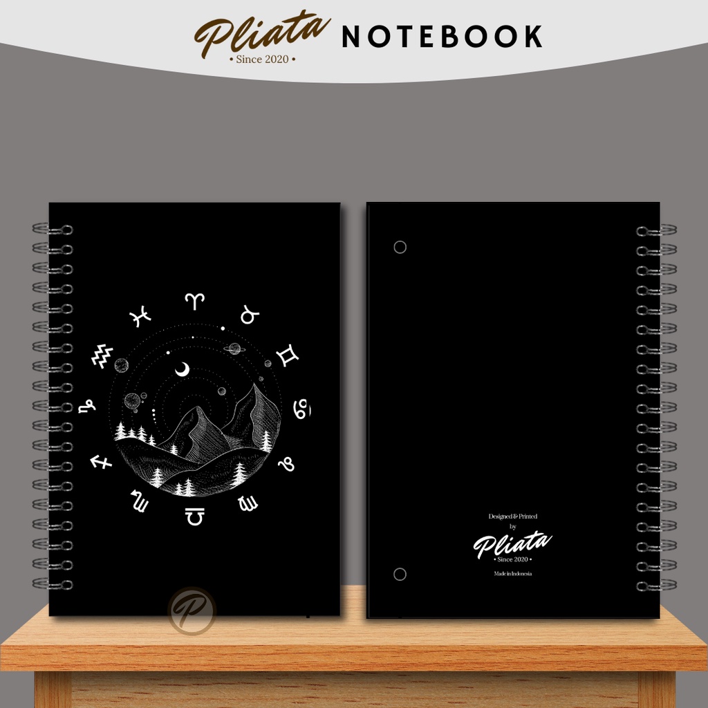 PLIATA NOTEBOOK SPIRAL - (PN72) Horoscope - Softcover Doft Aesthetic Book Buku Tulis