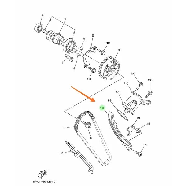 GUIDE STOPPER KARET BUSUR LIDAH TENSIONER ATAS R15 OLD LAMA VIXION NEW NVL ORIGINAL YGP 1PA-E2241-00