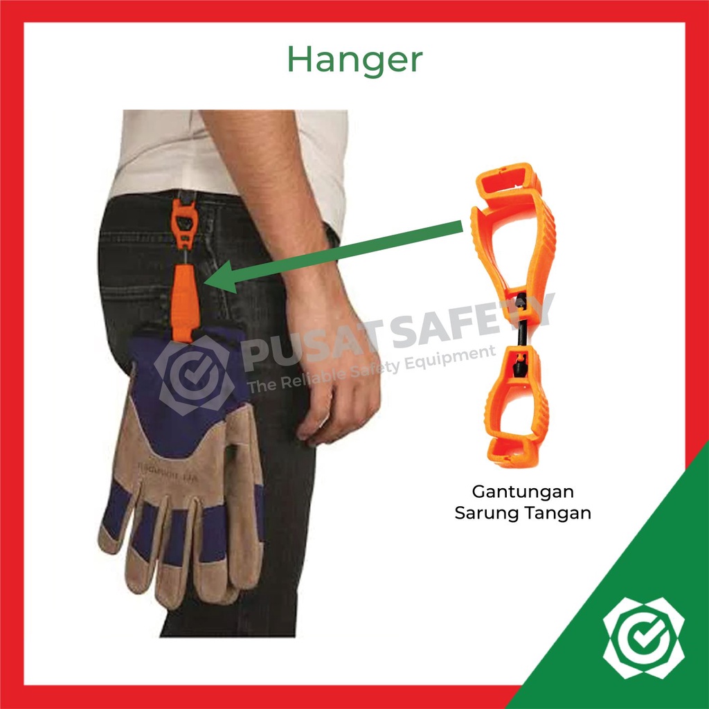 Gantungan Sarung Tangan Safety Proyek Hanger Jepitan Clip Glove