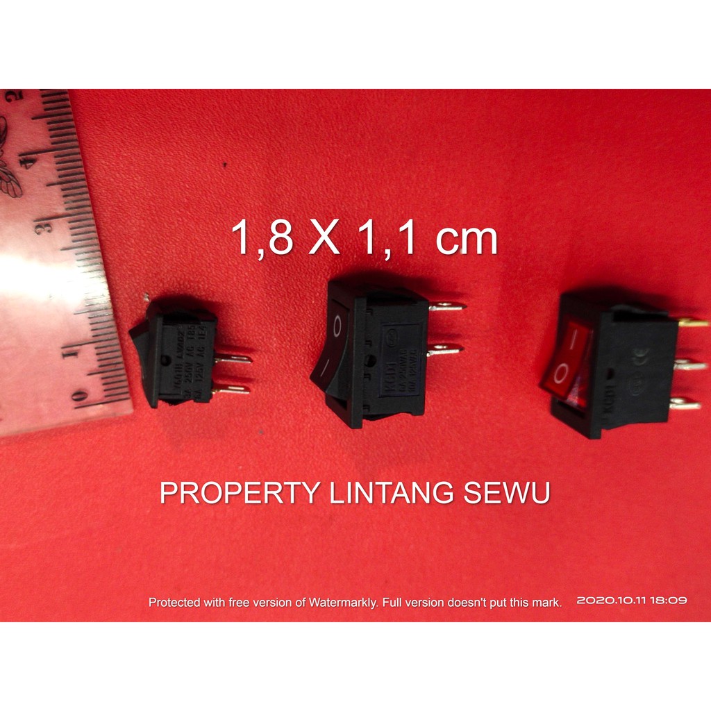 SAKLAR POWER LAMPU 220V speaker aktif Rocker switch 3 pin saklar 3 kaki karaoke UKURAN UMUM