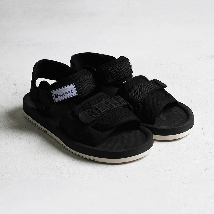 YAMI BLACK |FORIND x Squirrel| Sendal Gunung Original Kulit Santai Kasual Pria Sandal Footwear New