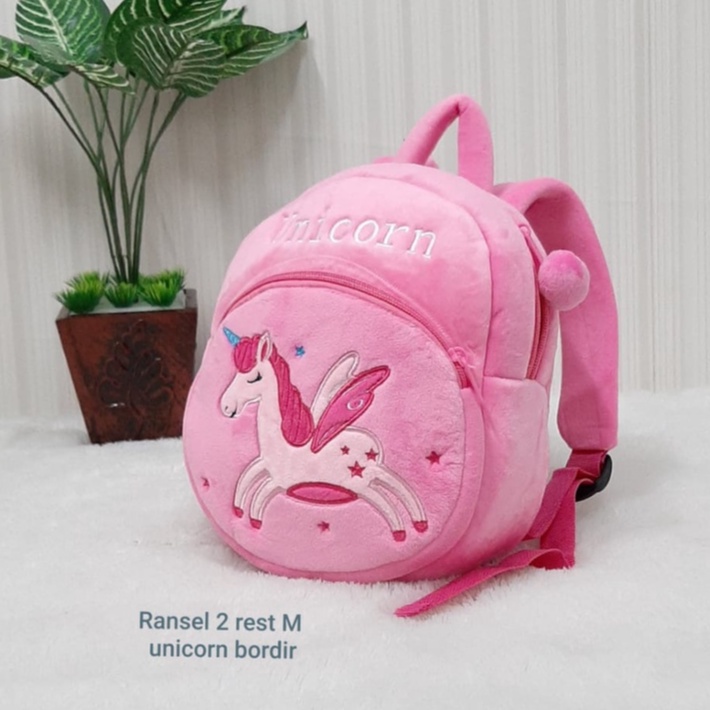 Tas Ransel Anak Cewek Unicorn 2Rest M/Tas Anak Paud Backpack/Tas Sekolah Karakter