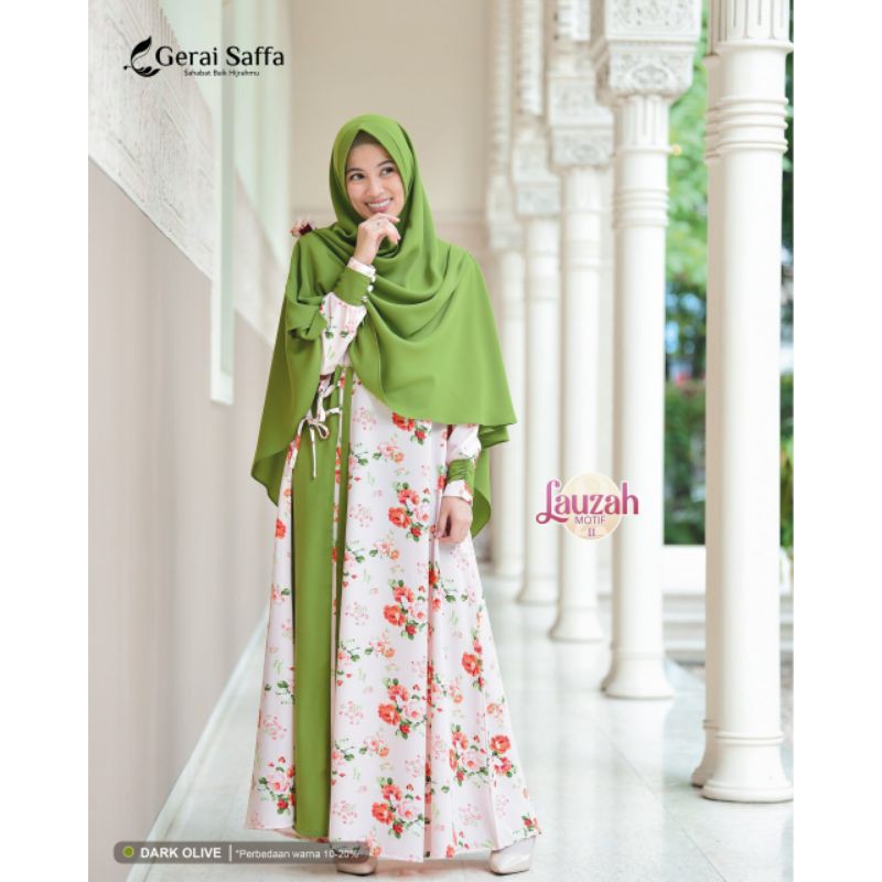 GAMIS SET LAUZAH MOTIF 2 GERAI SAFFA SIZE M