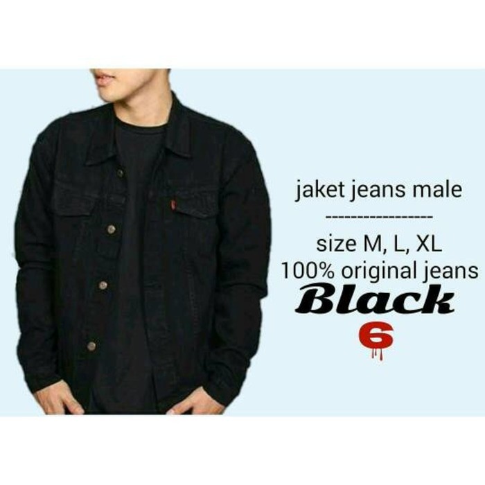  Jaket  Jeans  Pria Hitam Oversize Shopee Indonesia