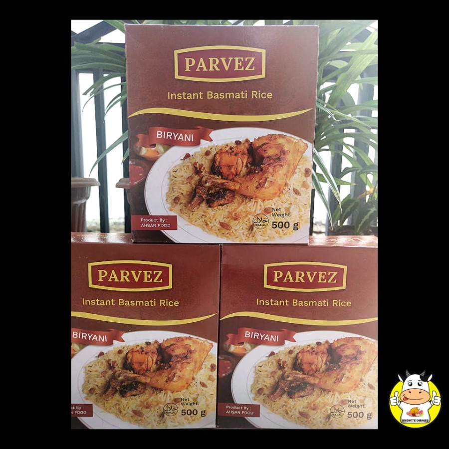

PARVEZ BERAS BASMATI 500GRAM INSTANT BASMATI RICE NASI KEBULI BRIYANI MANDHI - DISASS JOGJA