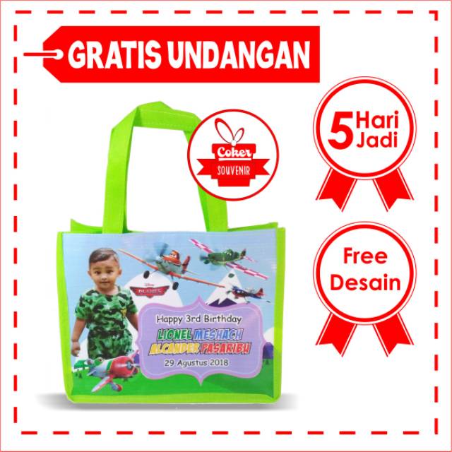 

Tas Ultah/Ulang Tahun Murah - Tenteng H Sponbun Karakter Medium