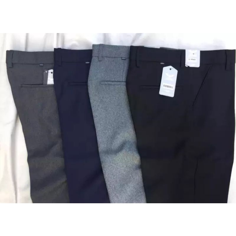 Celana Kerja Slimfit Pria Formal Kantor Wol Panjang Original