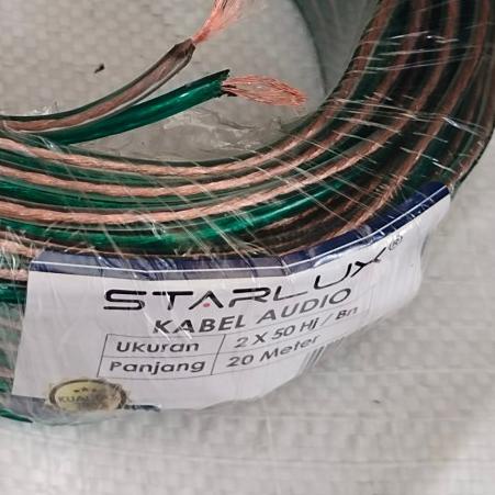 KABEL LISTRIK TRANSPARAN-KABEL SERABUT 2X50 25YARD