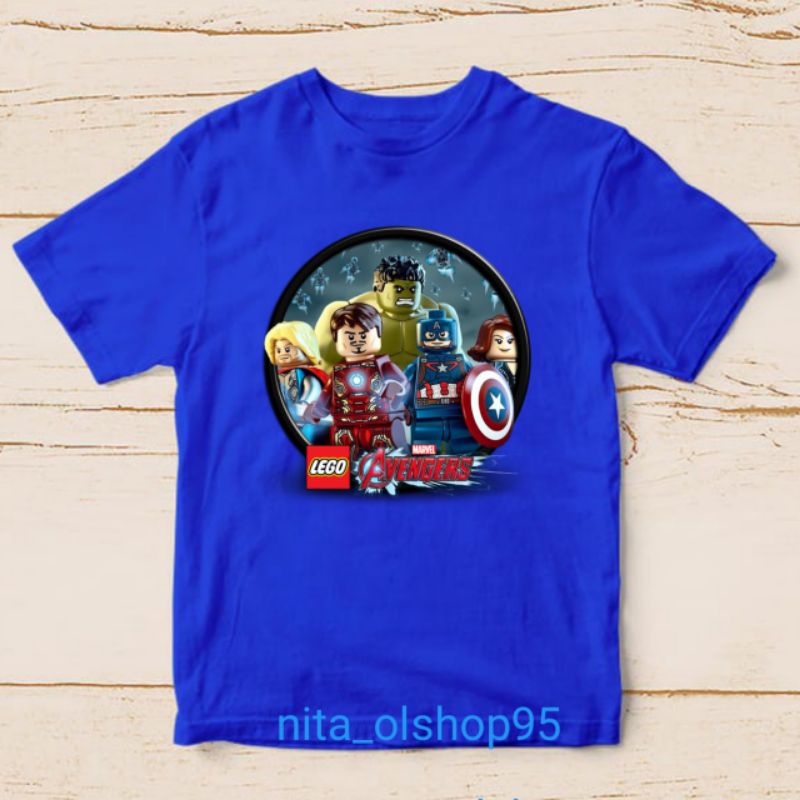 baju anak lego Marvel superhero kaos lego