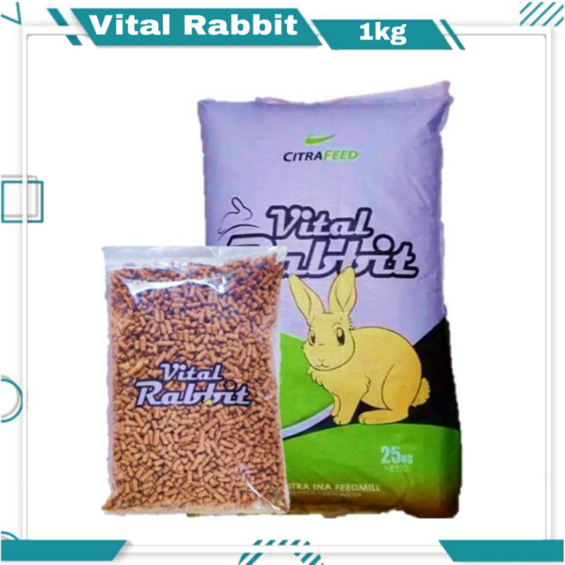 VITAL RABBIT - PELET MAKANAN KELINCI - VITAL RABBIT 1 kg - CITRAFEED - PELET