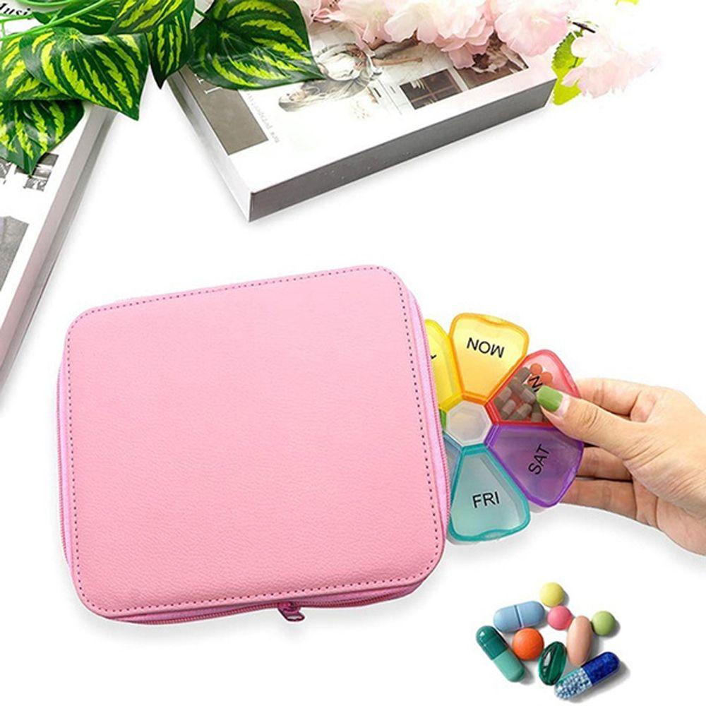 [Elegan] Kotak Pil Mingguan 7hari Mingguan Colorful Tablet Wadah Penyimpanan Obat Organizer Tahan Air Mini Pill Box