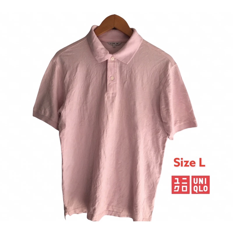 Kaos Uniqlo Kerah Cute Size (L) PL Second Keren