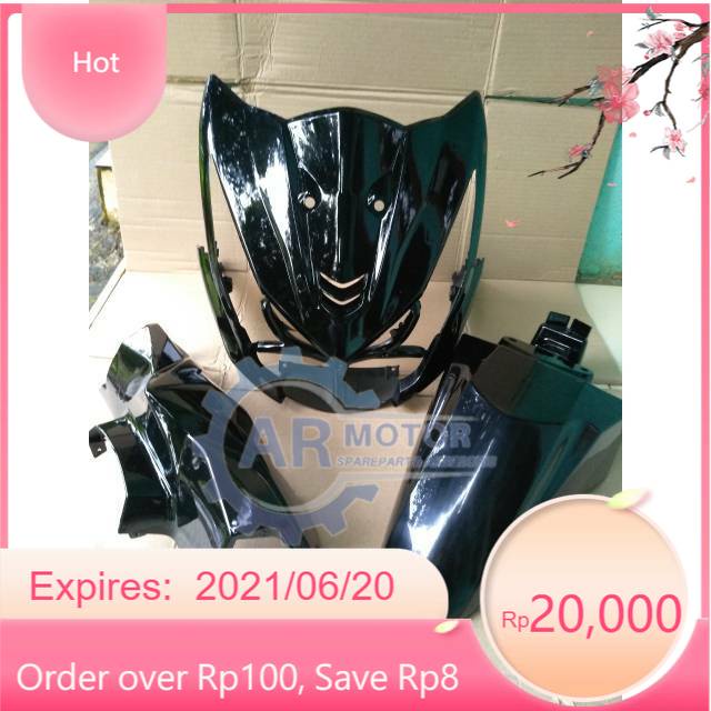 PAKETAN BODY DEPAN BEAT FI 2013 - 2014 HITAM