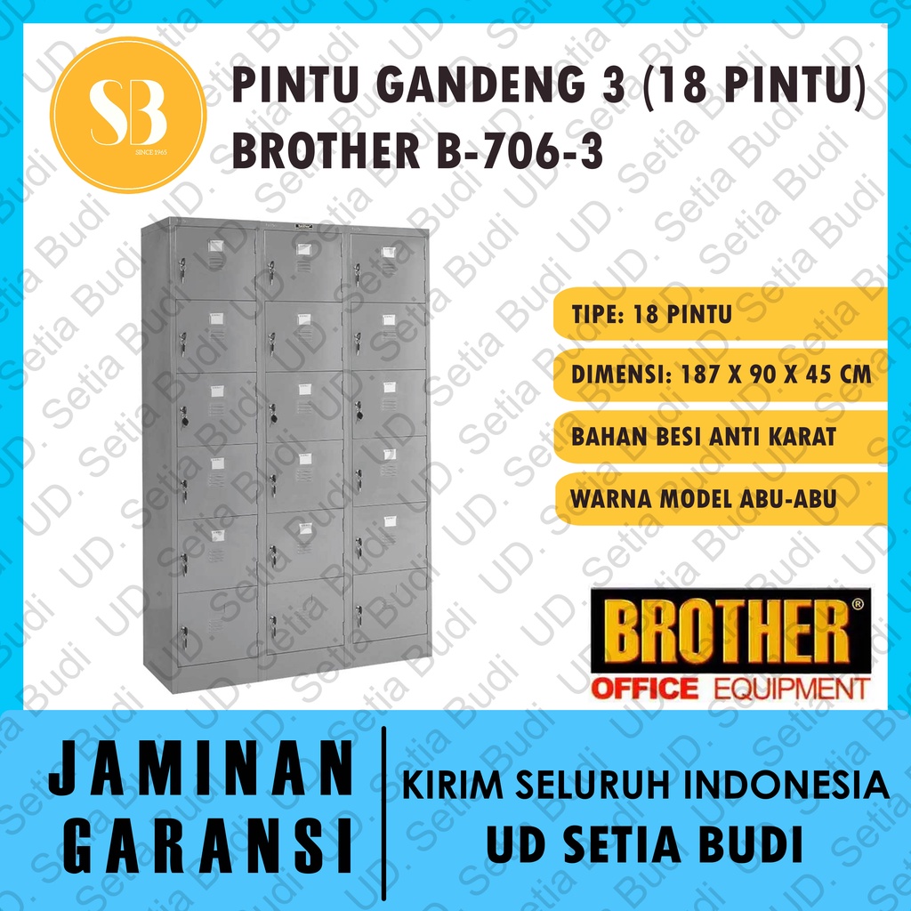 Loker Pintu Lemari Locker (18 Pintu) Brother B-706-3