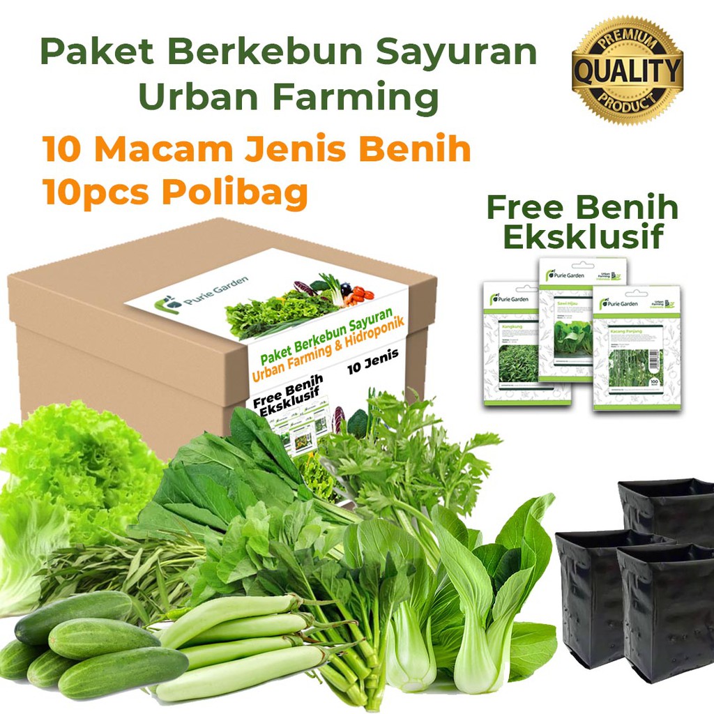 Paket Berkebun Sayuran Urban Farming Purie Garden PG KDR