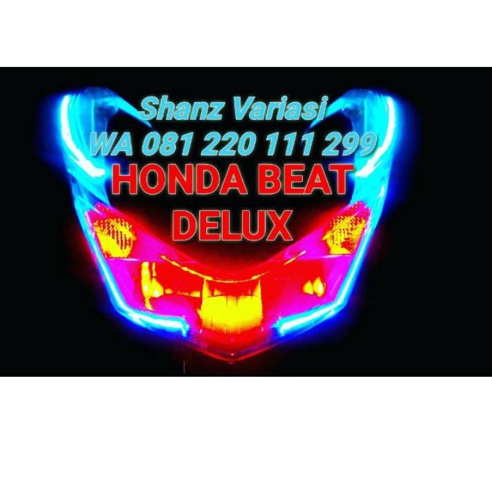 Paling Disukai.. Paket Lampu Alis, Demon eye, & Saklar on/off Lampu Utama Honda Beat Deluxe/Fi/Cbs/K