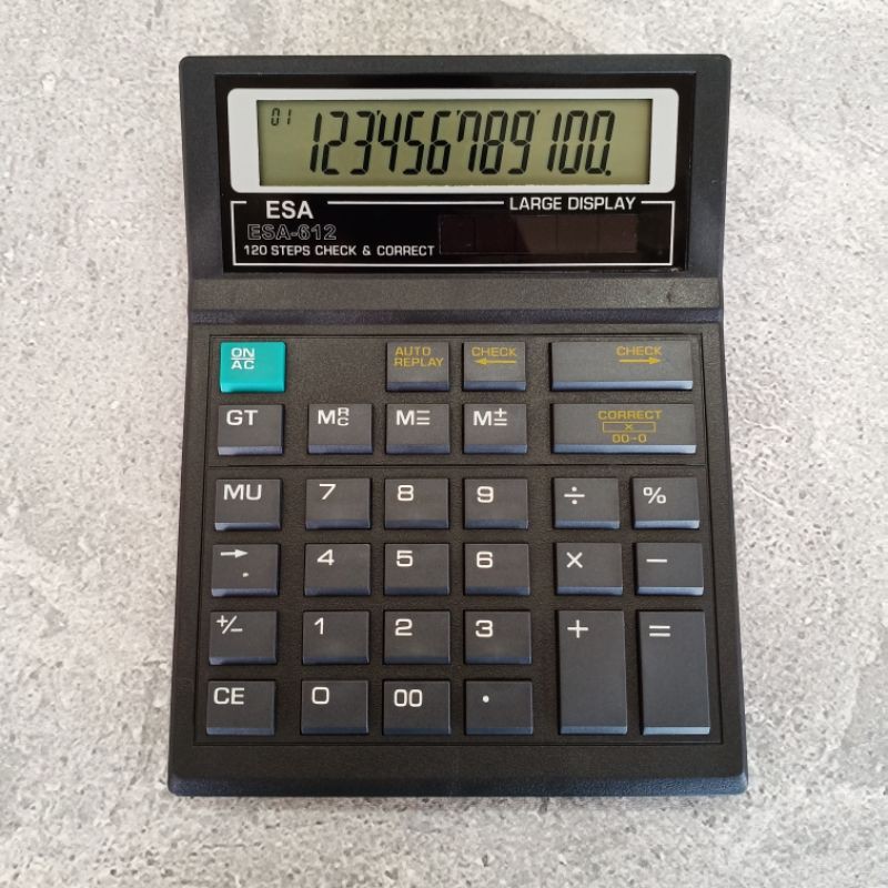 

Kalkulator Dagang Calculator Besar Esa 612 Original Check & Correct 12Digits Free baterai