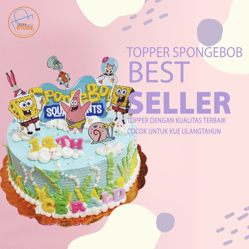 Topper Cake Happy Birthday Costum SPONGEBOB 05