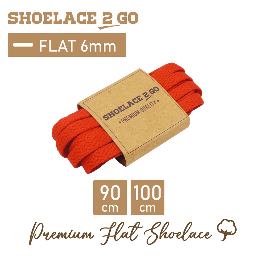 SHOELACE 2 GO PREMIUM TALI SEPATU GEPENG PIPIH FLAT F3 - RED